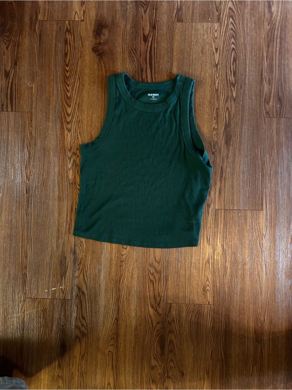 Old Navy Dark Green Ribbed Tank Top 537435